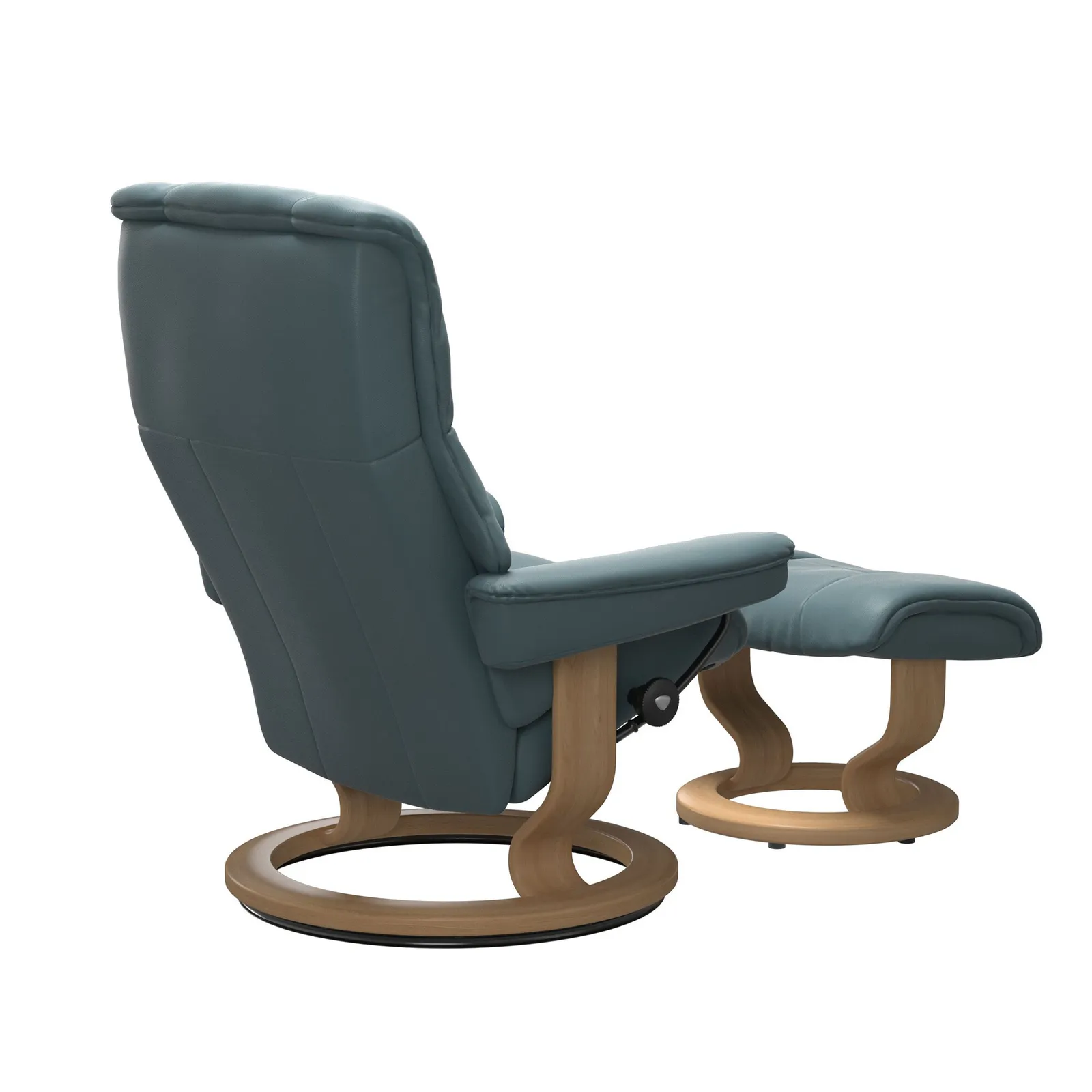 Stressless Mayfair Large Classic Recliner Chair & Footstool Leather | Barker & Stonehouse 3