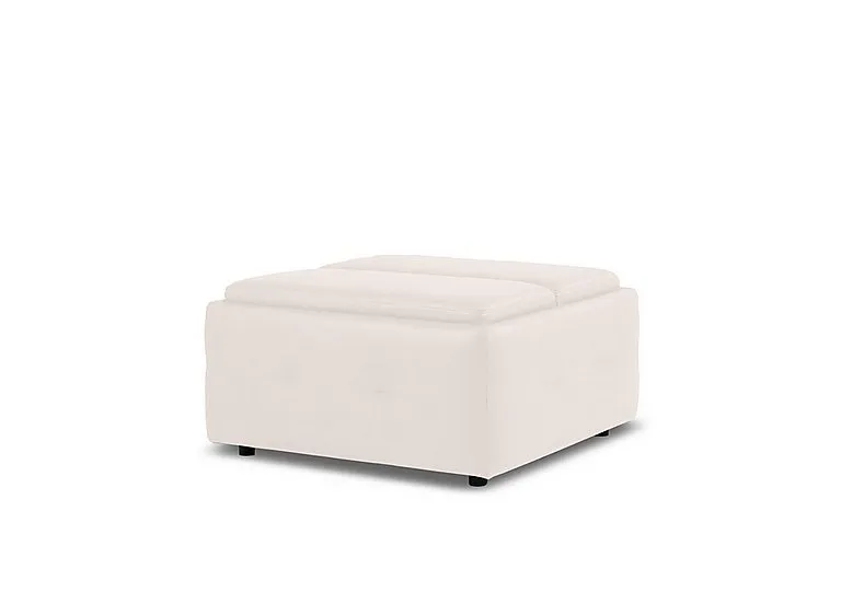 Monarch Leather Tray Storage Footstool