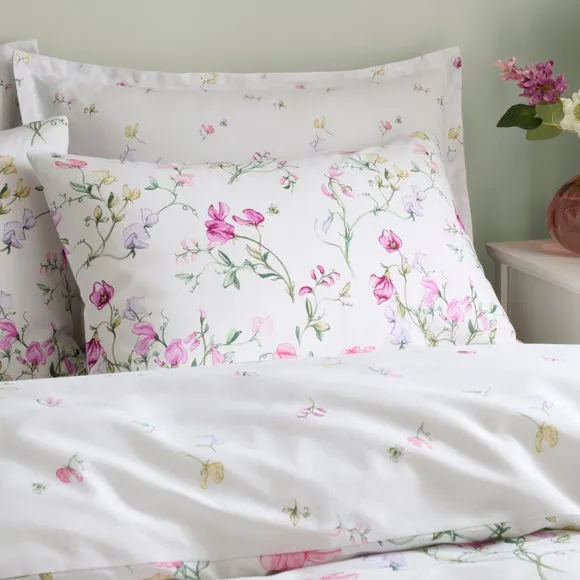 Raya Sweetpea Polycotton Duvet Cover & Pillowcase Set 4