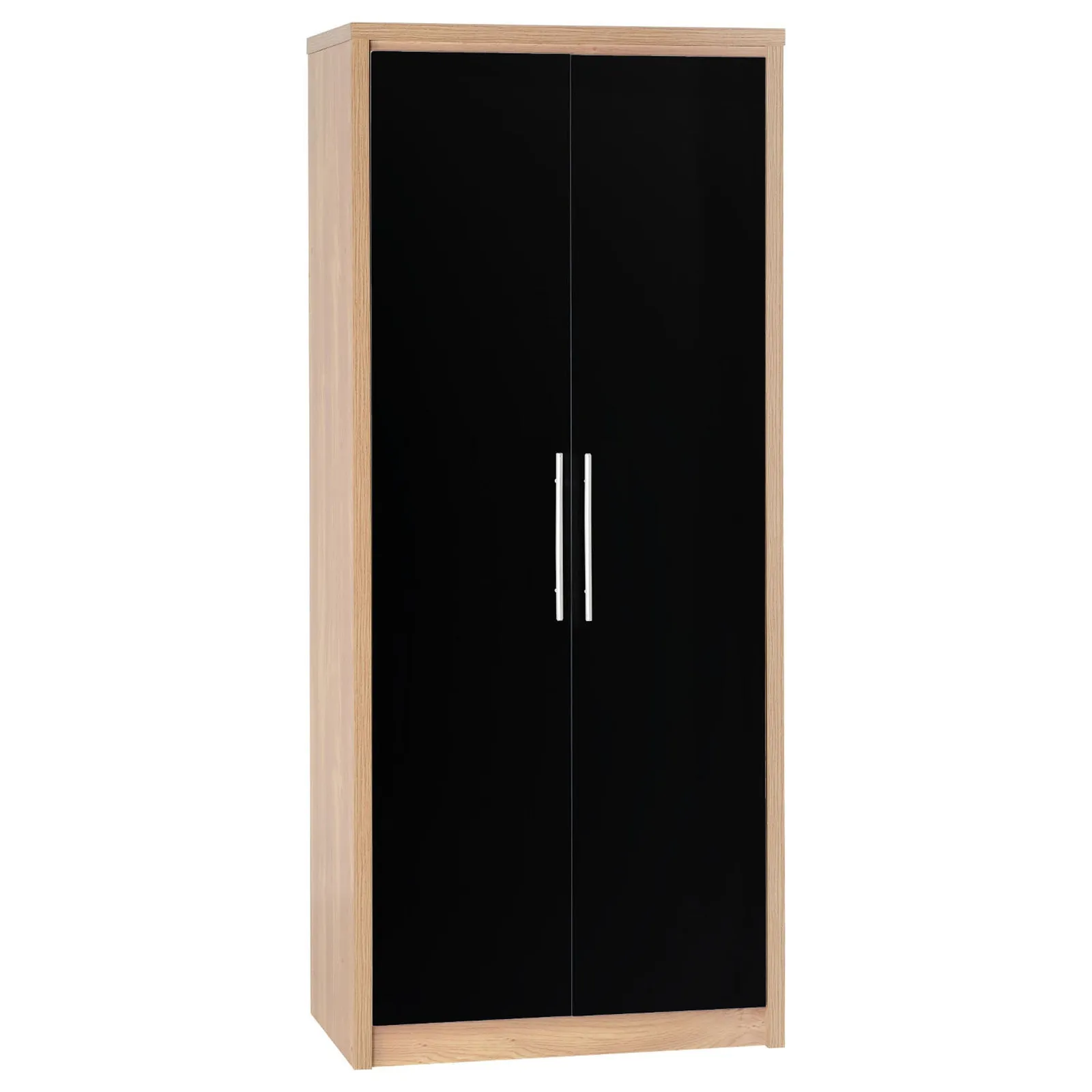 Seville 2 Door Wardrobe Natural/Black