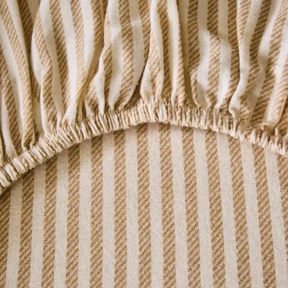 Camille Stripe 100% Brushed Cotton Fitted Sheet 3