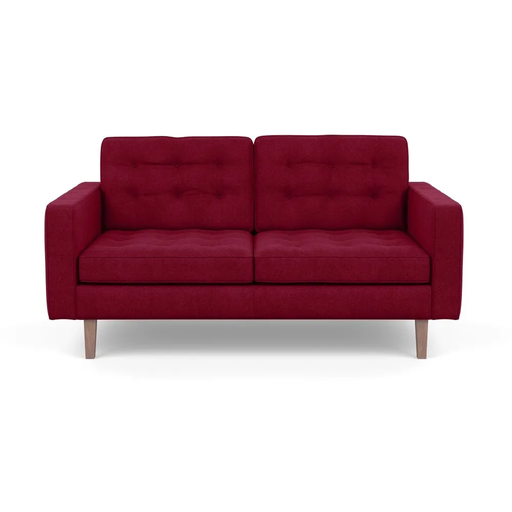Heal's Hepburn 2 Seater Sofa St Moritz Wool Red Walnut Feet 1
