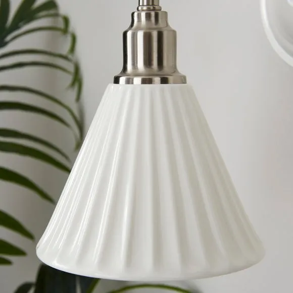 Lilbourne Ribbed Ceramic Wall Light 3