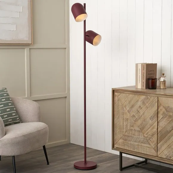 Pacific Lifestyle Finn Metal Cloche Two Head Floor Lamp 1