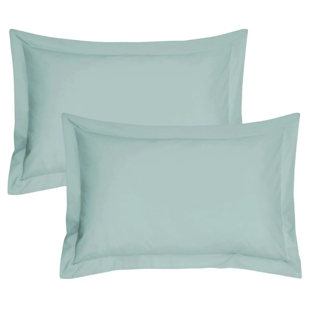 Smart Living Luxury 100% Egyptian Cotton Oxford Pillowcase Pair in Duck Egg Blue