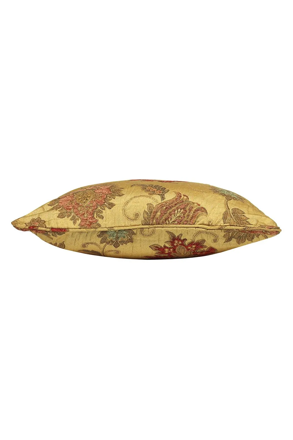 Paoletti Zurich Floral Jacquard Cushion in Gold 2