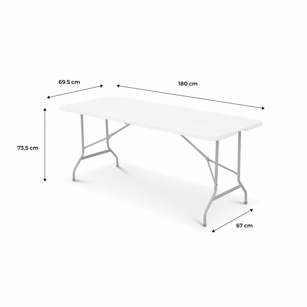 sweeek Pair of foldable plastic reception tables in White 5
