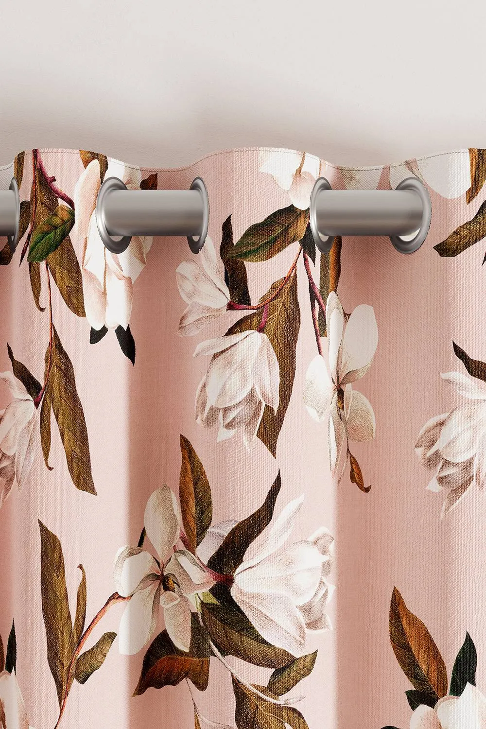 Ted Baker 'Opal Floral' Cotton Lined Curtains in Pink 2