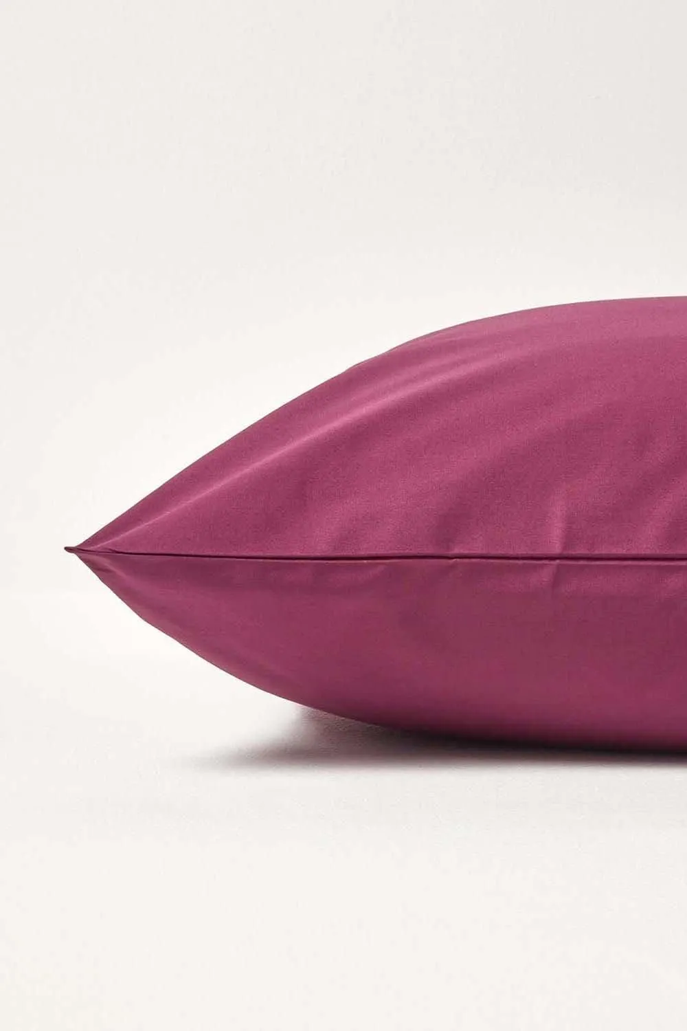 Homescapes Continental Egyptian Cotton Pillowcase 200 TC, 80 x 80 cm in Plum 2