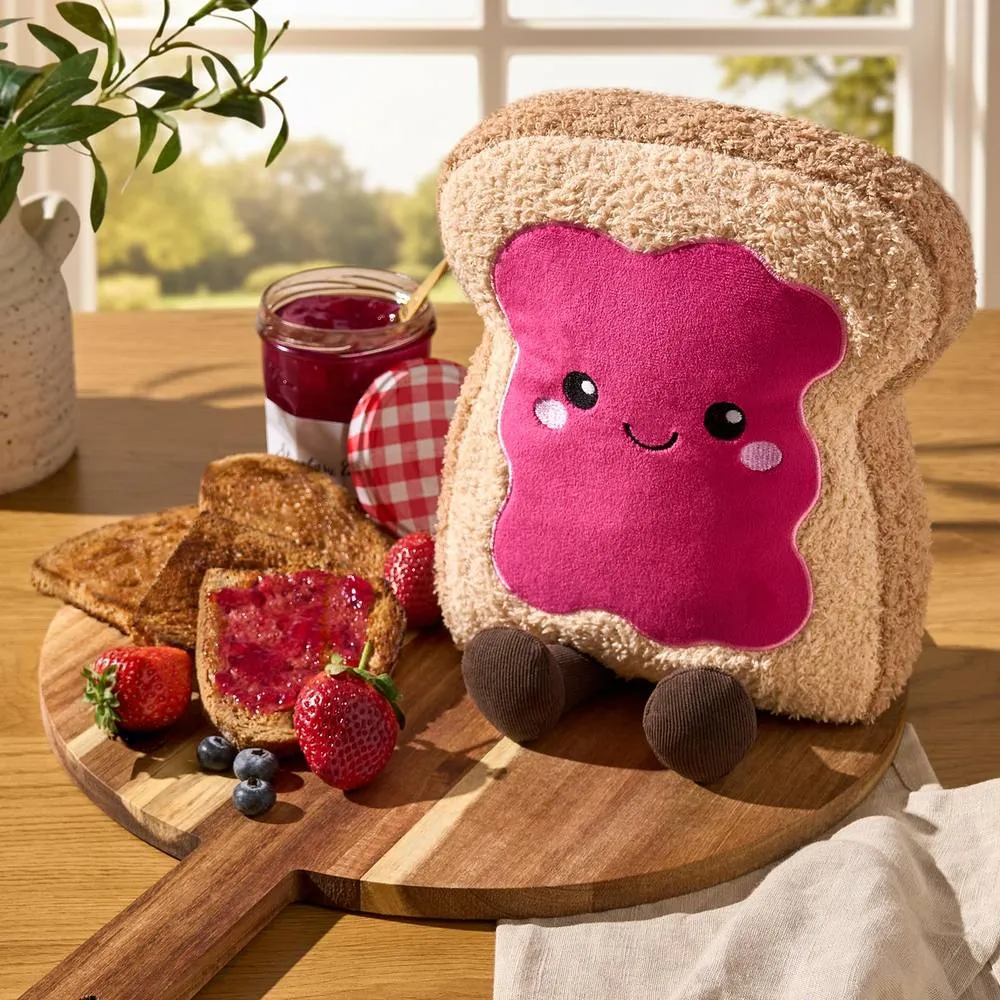 OHS Sweetie Pie Filled Novelty Scatter Cushion Fleece Toy Pillow Gift in Bright Pink