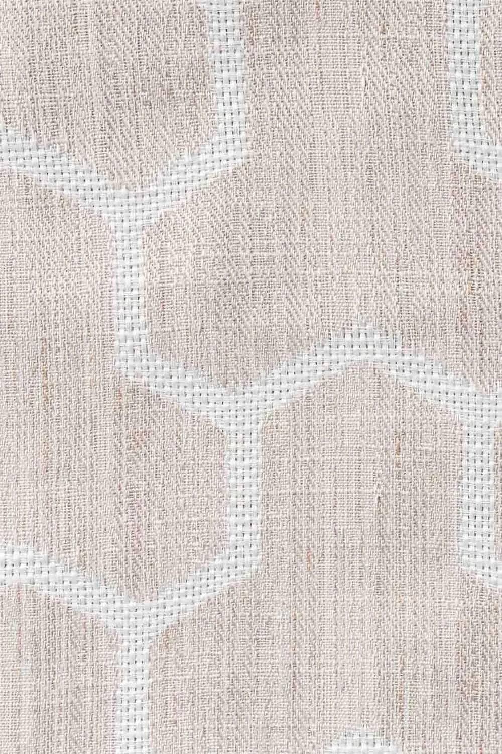 Homescapes Geometric Jacquard Blackout Eyelet Curtain Pair in Natural 2