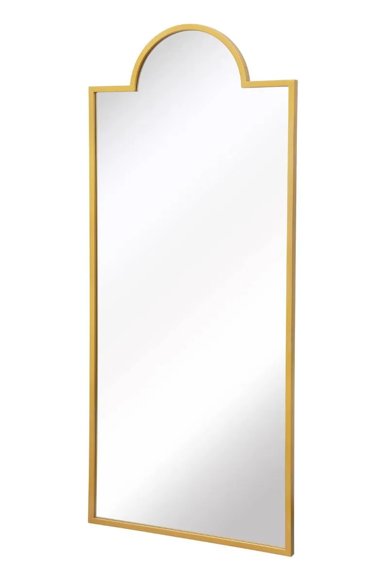 MirrorOutlet Gold Contemporary Wall & Leaner Garden Mirror 67"x 29" 170x75cm 4