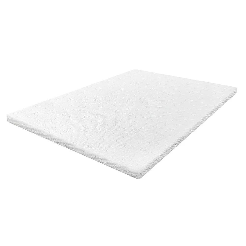 Nordara 5cm 2-Layer Bamboo Cooling Memory Foam Mattress Topper King in White