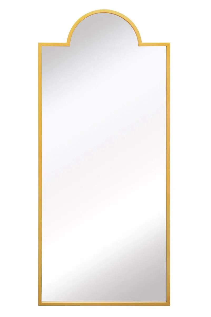 MirrorOutlet Gold Contemporary Wall & Leaner Garden Mirror 67"x 29" 170x75cm 3