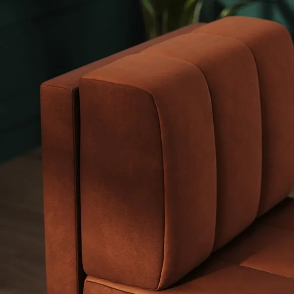 Amali Small Dining Bench, Matte Plush Velvet 3