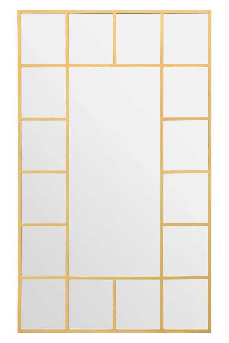 MirrorOutlet Gold Modern Wall & Leaner Garden Mirror 79"x 47" 200x120cm 3