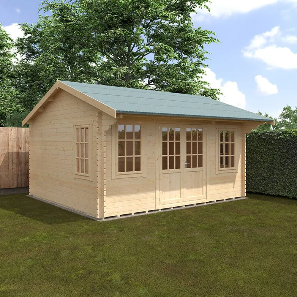 Buttercup Farm 16x14 The Dalton 44mm Cabin - L475 x W415 x H303.6 cm in Natural 2