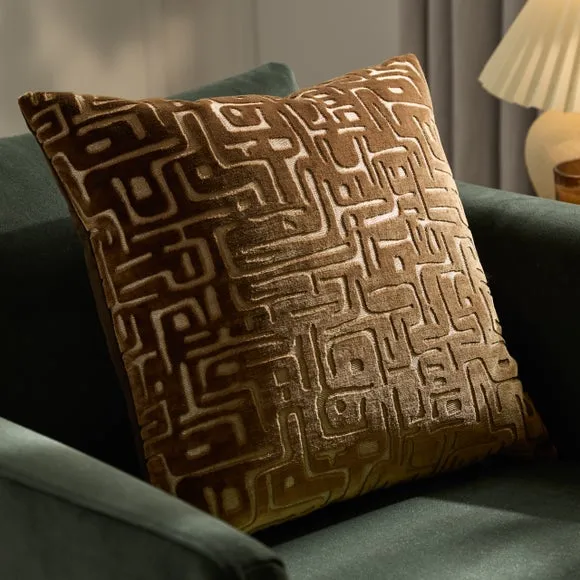 Hoem Soren Geometric Velvet Square Cushion