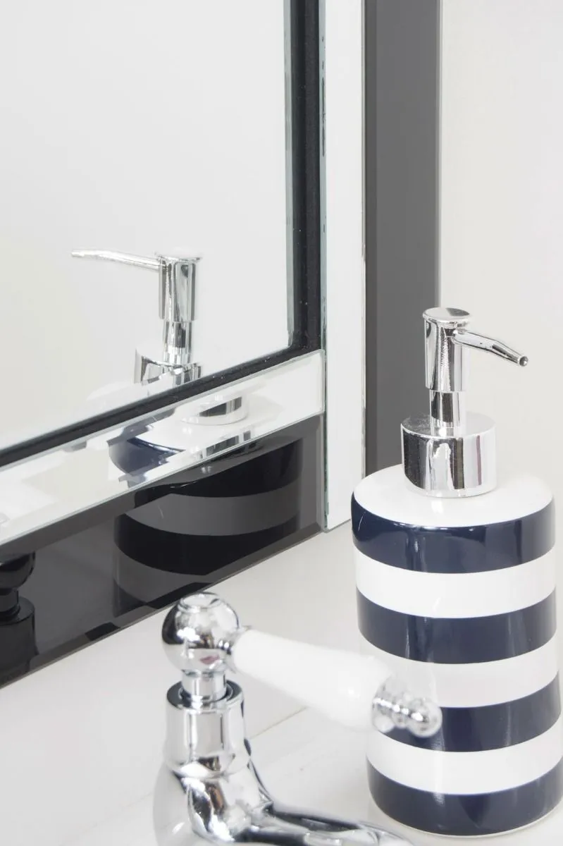 MirrorOutlet Aston Black Double Bevelled All Glass Mirror 68 x 58 CM 4