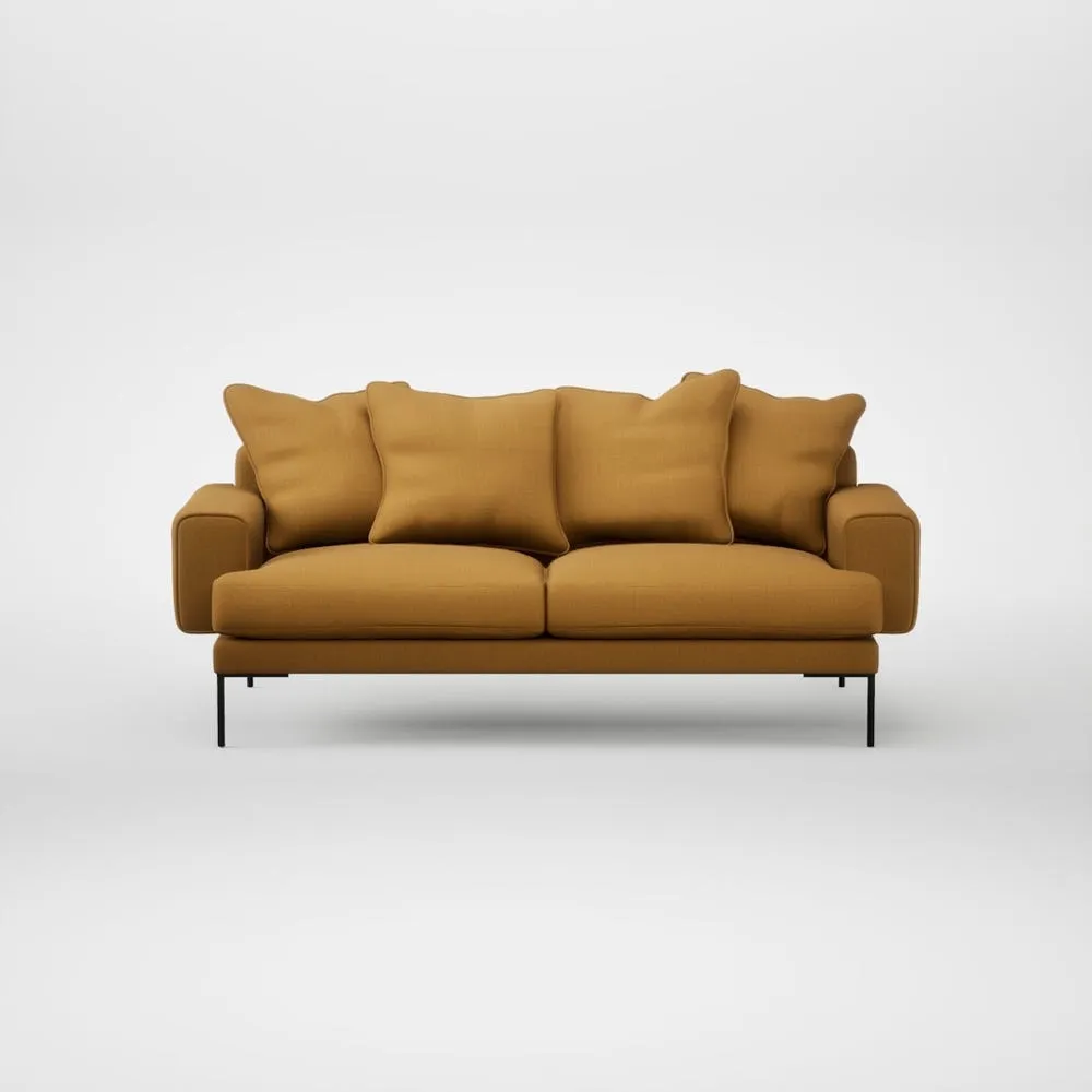 Heal's Torrington 3 Seater Sofa Smart Cotton Linen Sahara Black Feet 2