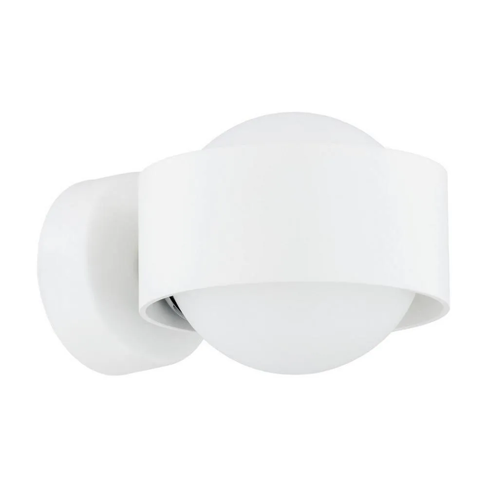 Netlighting Massimo Plus Outdoor Globe Wall Lamp Opal Matt White Structure IP44