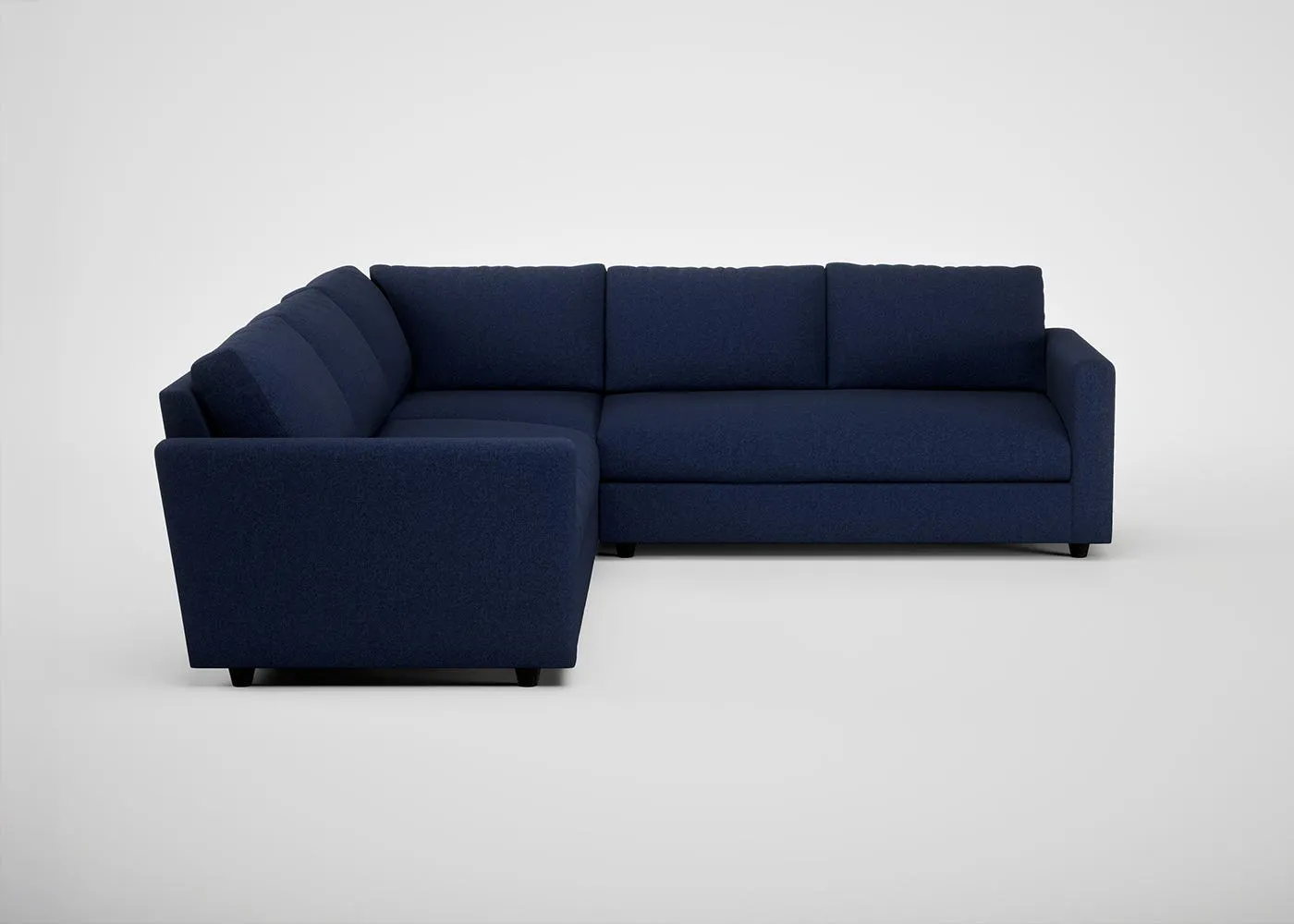 Heal's Nimbus II Large Corner Sofa Melton Wool New Navy 1