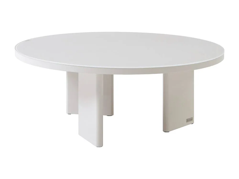 Vente-unique Coffee Table In MDF & Toughened Glass - Lacquered Beige - DORLENA 5