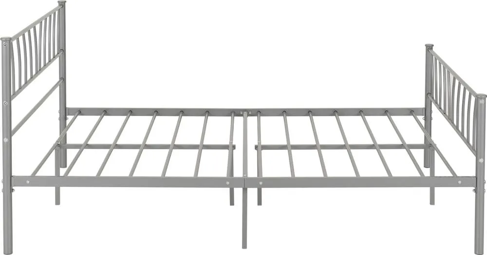Seconique Harlow 4'6" Double Bed in Silver 5