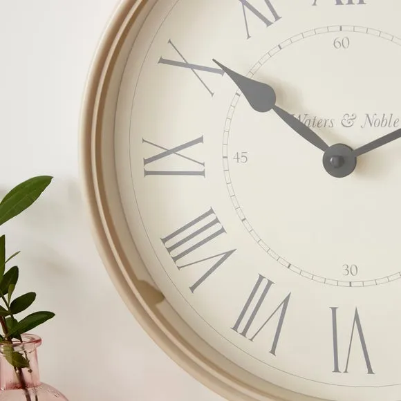 Cream Vintage Pocket Watch Indoor Outdoor Wall Clock 3