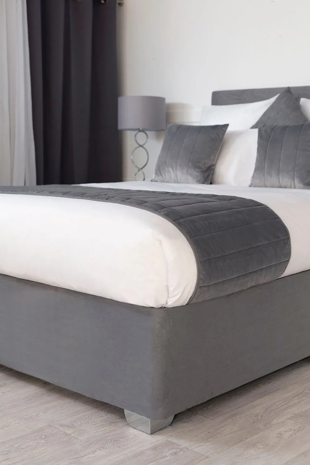 Belledorm Faux Suede Deep Base Wrap in Charcoal