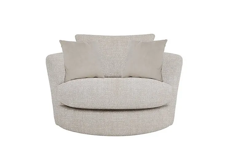 Pandora Large Swivel Chair - Plain Ivory