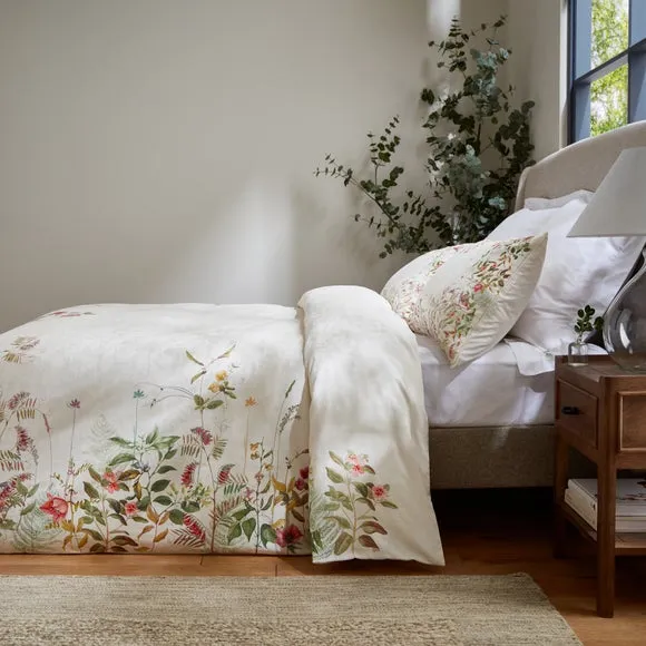 Dorma Rambling Rose Cream 100% Cotton Duvet Cover & Pillowcase Set 3