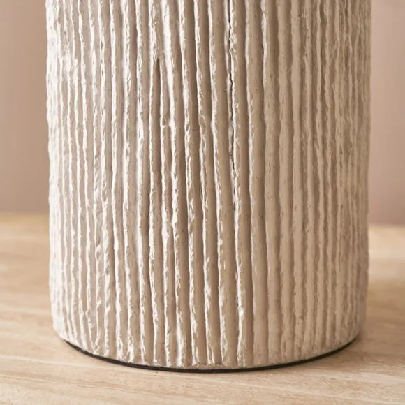 Pacific Lifestyle Ananya Paper Mache and Metal Textured Dome Table Lamp 3