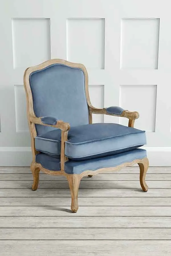 Le Brun - French Oak Wedgewood Occasional Armchair