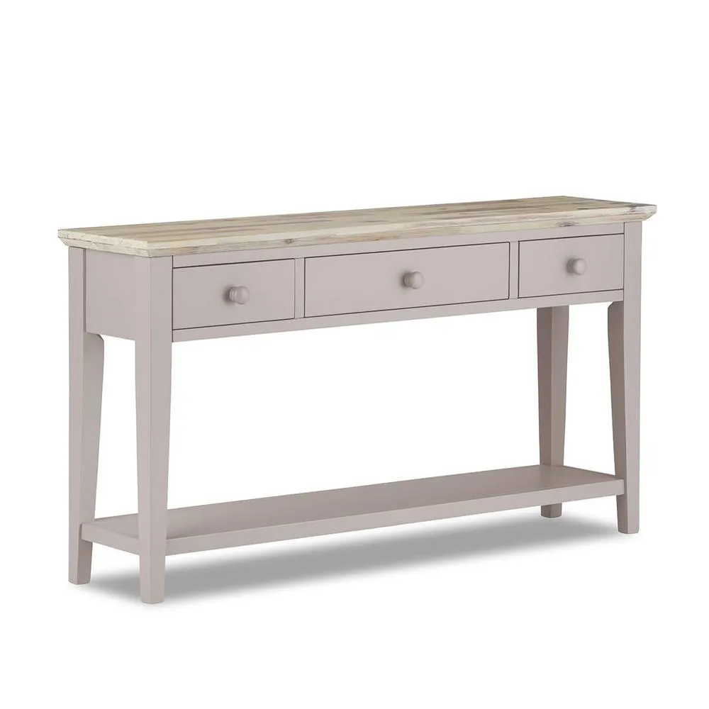 Statement Furniture Florence Large Console Table with 3 Drawers in Taupe 2