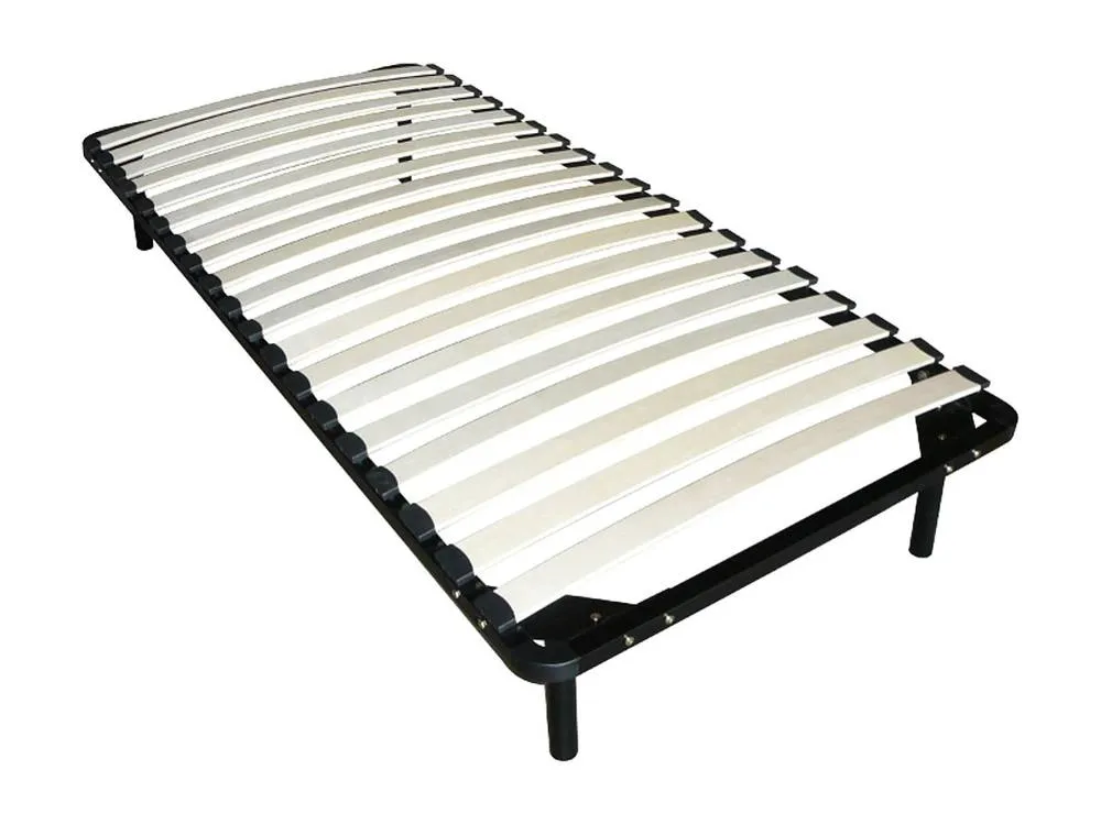 Vente-unique Slatted Bed Frame To Assemble - 90 X 190 Cm - 19 Slats - With Legs in Black 3
