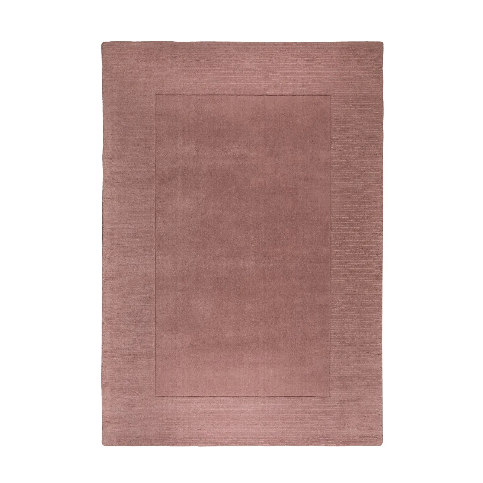 Boston Wool Border Rug Pink
