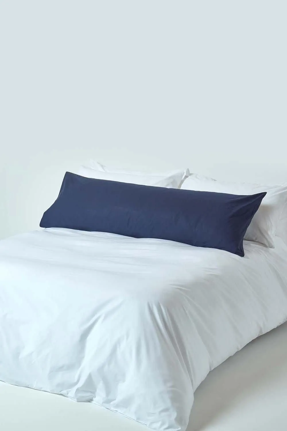 Homescapes Egyptian Cotton Housewife Body Pillowcase 200 TC in Navy 2