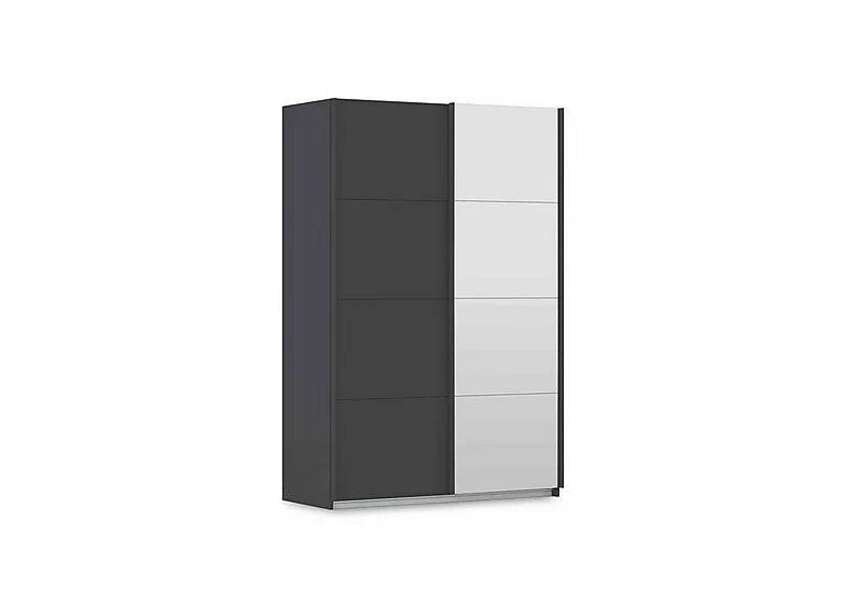 Leon 136cm 2 Door Sliding Decor Wardrobe with Mirror Door