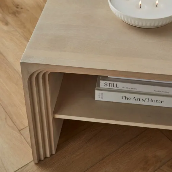 Romy Coffee Table, Whitewash Mango Wood 2