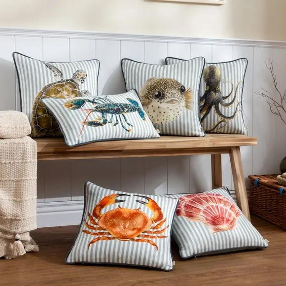 Evans Lichfield Salcombe Octopus Square Cushion 6
