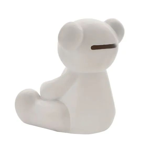 Bambino White Resin Money Box - Teddy 3