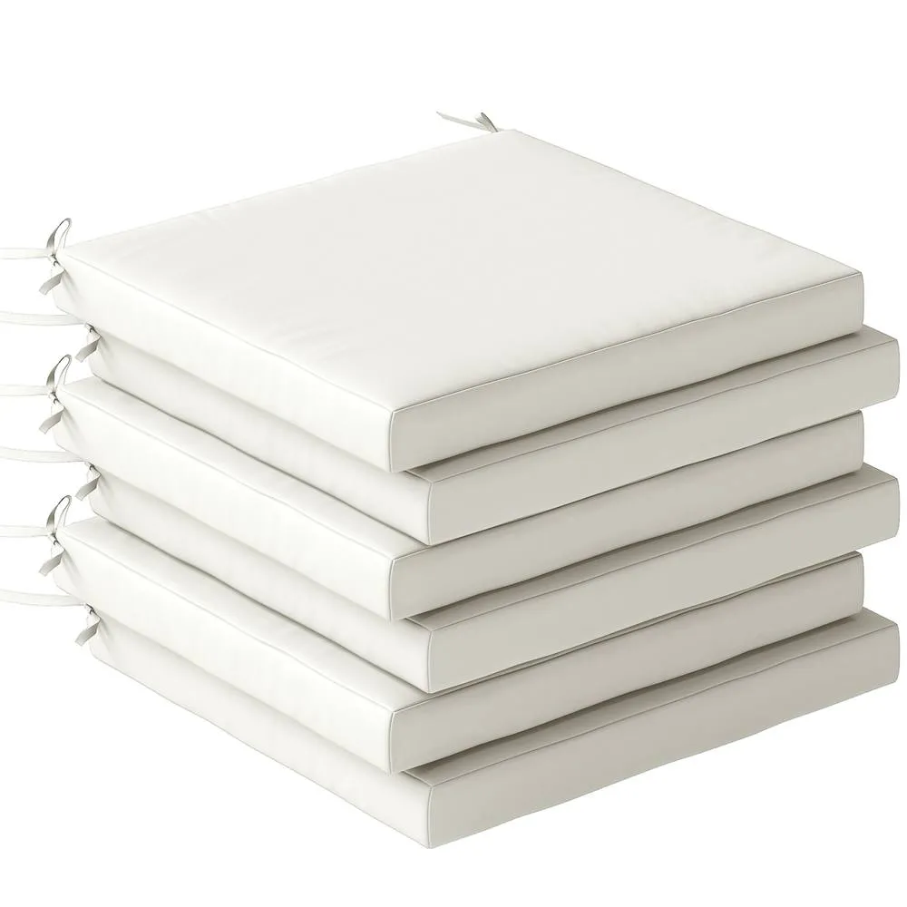 OUTSUNNY Seat Cushions with Machine Washable Cover in Cream 2