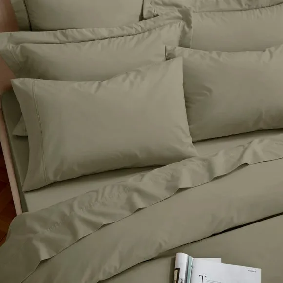 Dorma Crisp & Fresh 400 Thread Count Egyptian Cotton Percale Flat Sheet 3