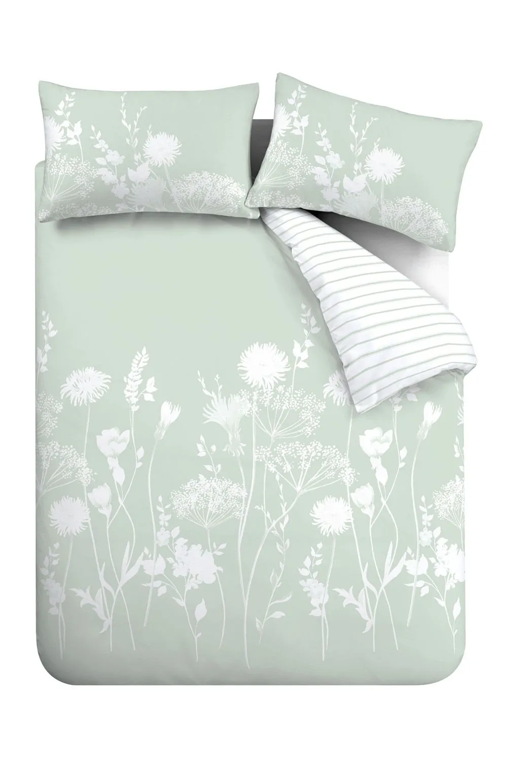 Catherine Lansfield Meadowsweet Floral Duvet Set in Green 4