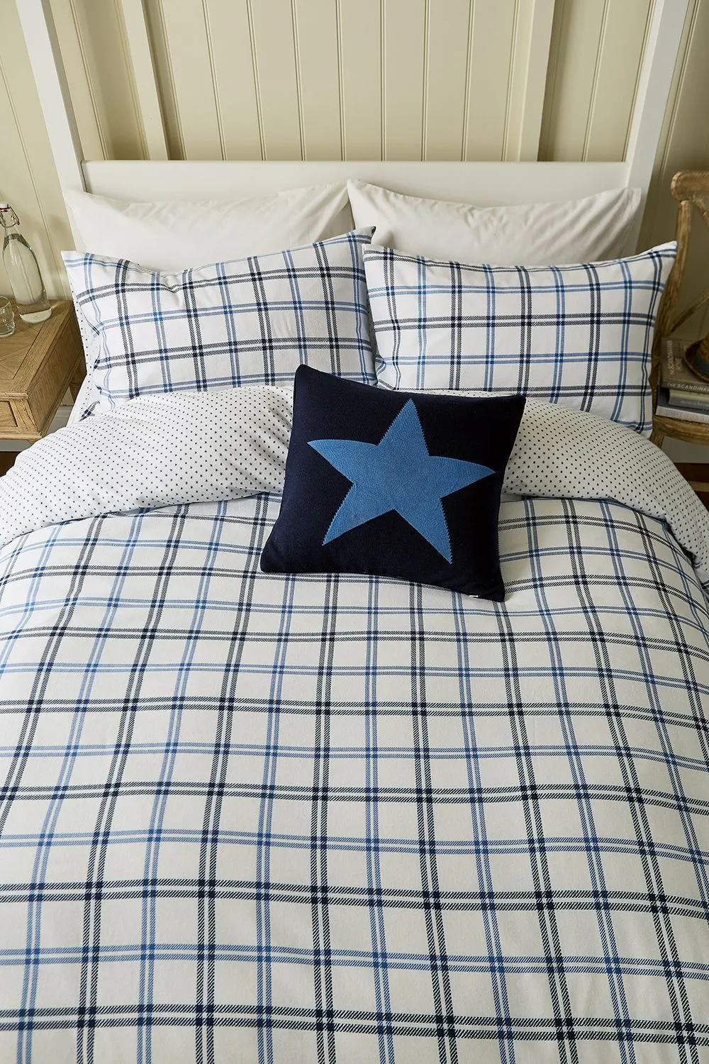 Helena Springfield 'Hunter's Check' Brushed Cotton Duvet Cover Set in Navy 3