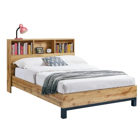 Bali Bookcase High Back Bed Frame