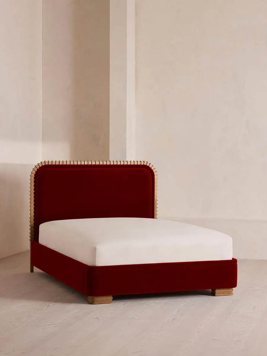 Angus Bed, Super king, Velvet, Rust
