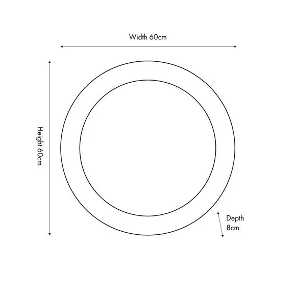 Angled Metal Frame Round Wall Mirror 5