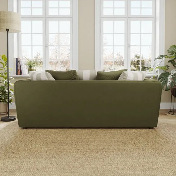Blake Opulent Velvet Stripe Combo 3 Seater Sofa 2